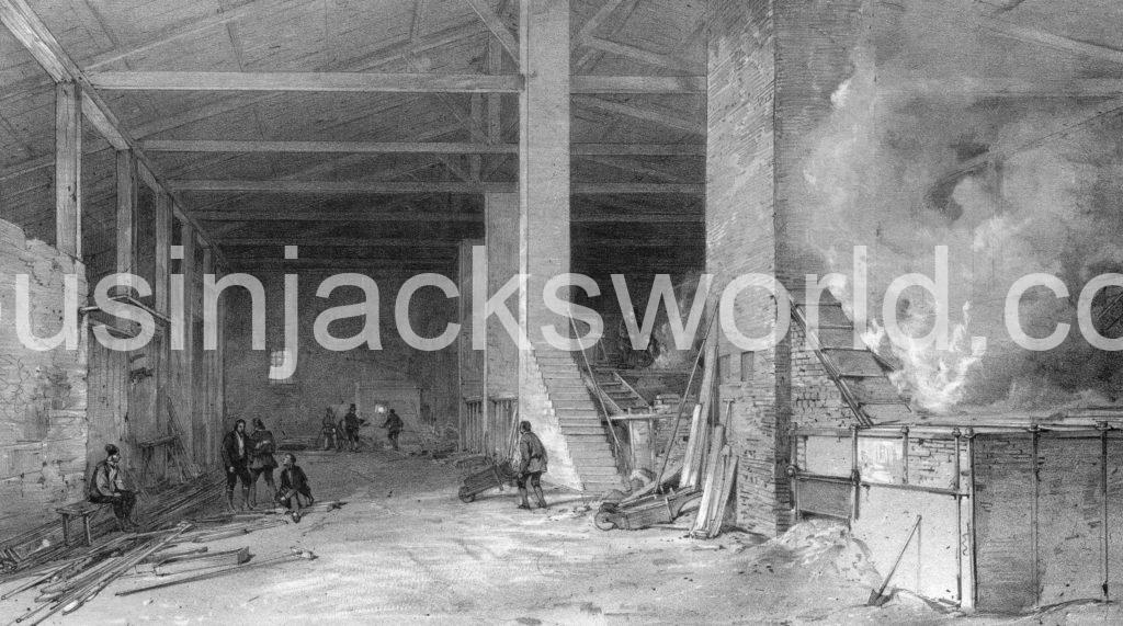 Interior Alten smelting works, Norway 1838