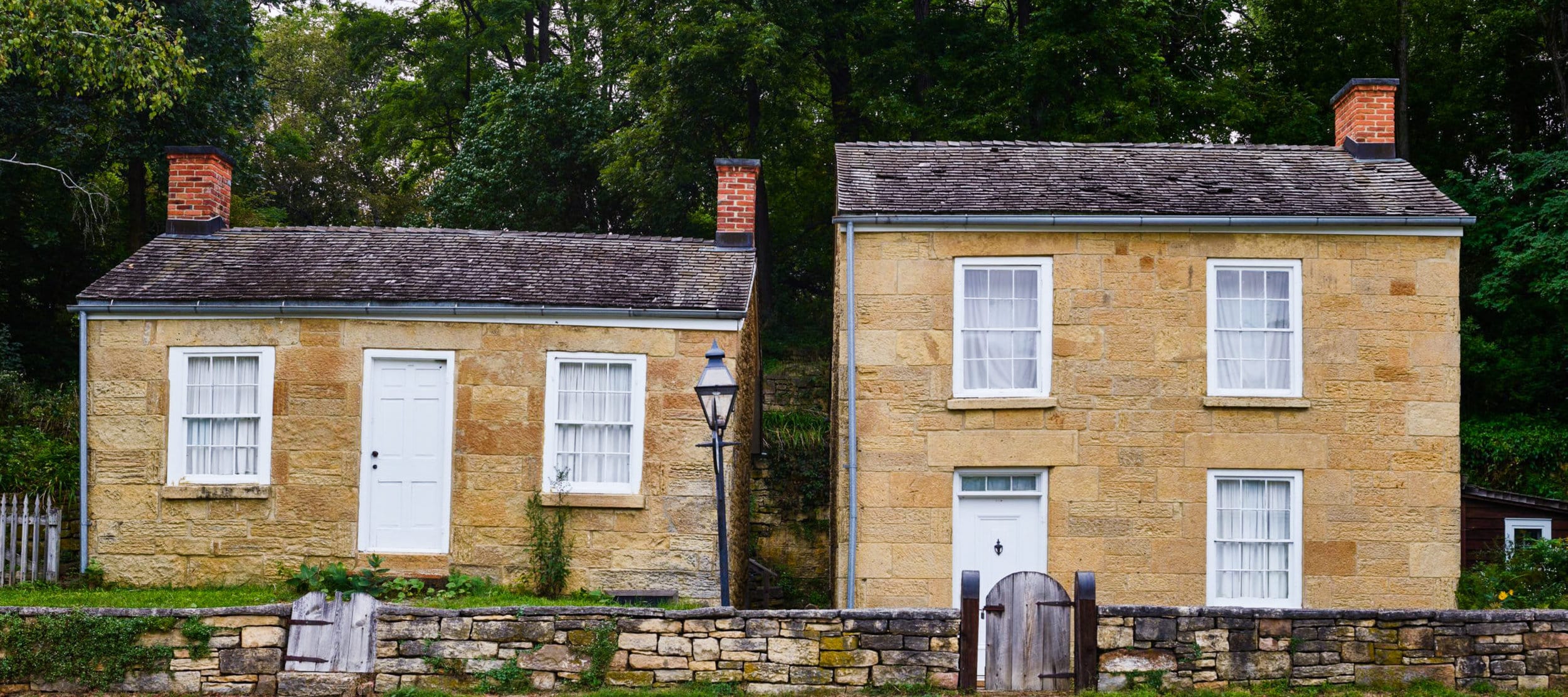 Cousin Jack lived in houses like these in Cornwall. Pendarves House and Trelawney House, Cornish miners houses, Mineral Point, Wisconsin.