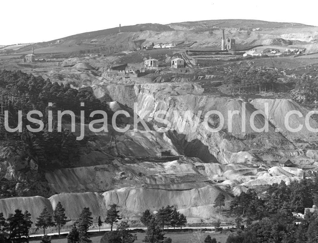 The West Avoca Mines showing the engine houses, count house, and management housing