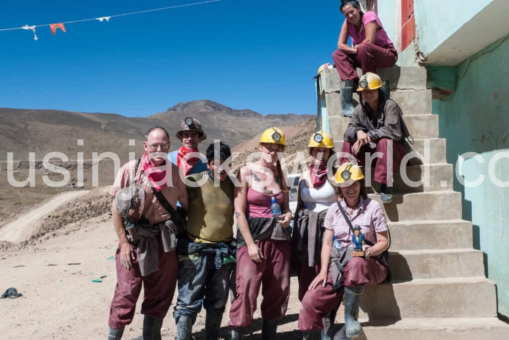 group on guided tour, Mina Candelaria, Potosi, Bolivia 