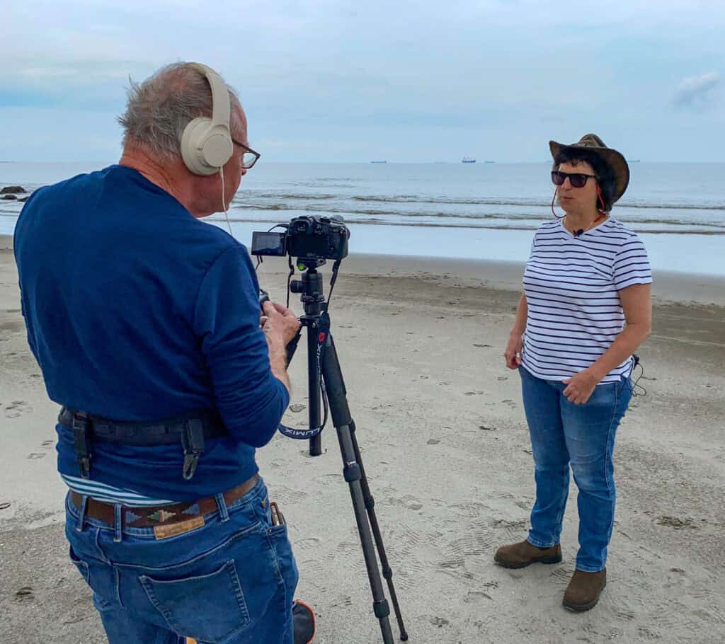 Filming at Mocambo Beach near Veracruz